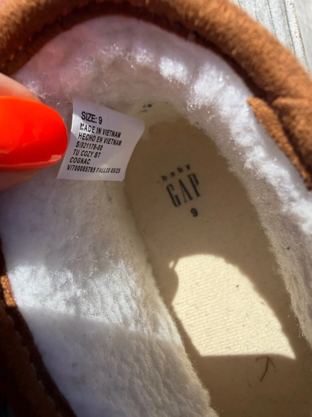 GAP Kids Chestnut Brown Suede Moccasin Booties
